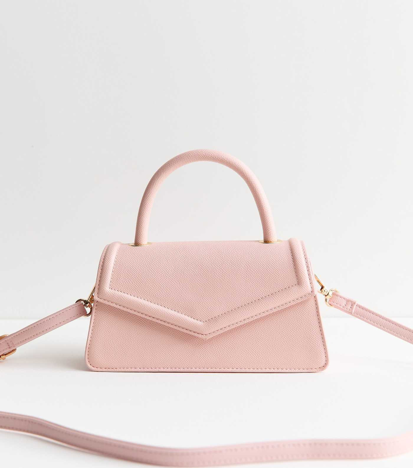 Light Pink Faux Leather Flap Top Handle Bag | New Look | New Look (UK)