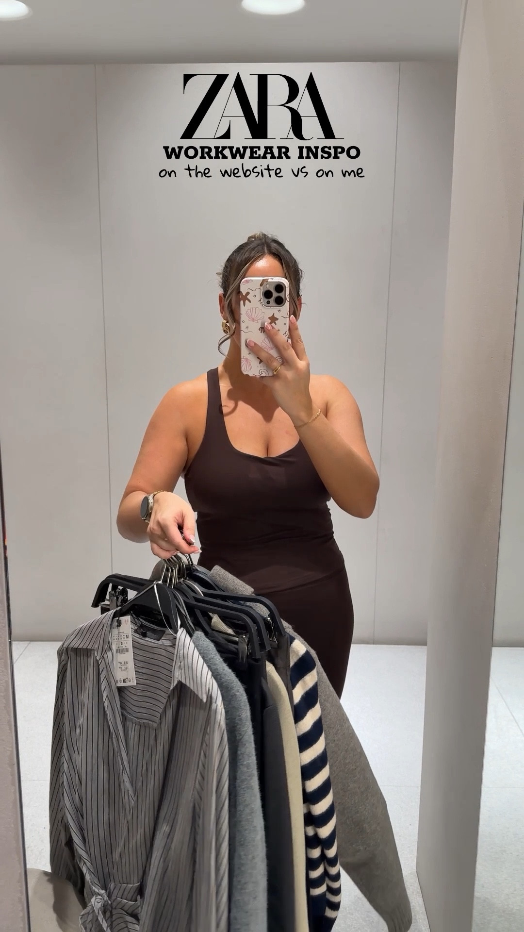 ZARA online vs on me - workwear inspo 💼

I’m a uk size 10, 5ft4 and I’m wearing the following sizes;
shirt - size medium
Trousers - size small 
Black top with white piping - size medium
Satin skirt - size small 
Grey scarf knit - size medium
Black trousers - size small 
Ruched top - size medium
Grey knit - size small 

Workwear outfit UK, office wear, teacher outfit, tailored trousers, knitwear, shirts, 

#LTKworkwear #LTKautumn #LTKstyletip