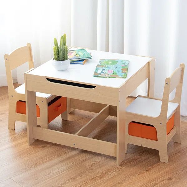 Kids 3 Piece Play Or Activity Table and Chair Set | Wayfair North America