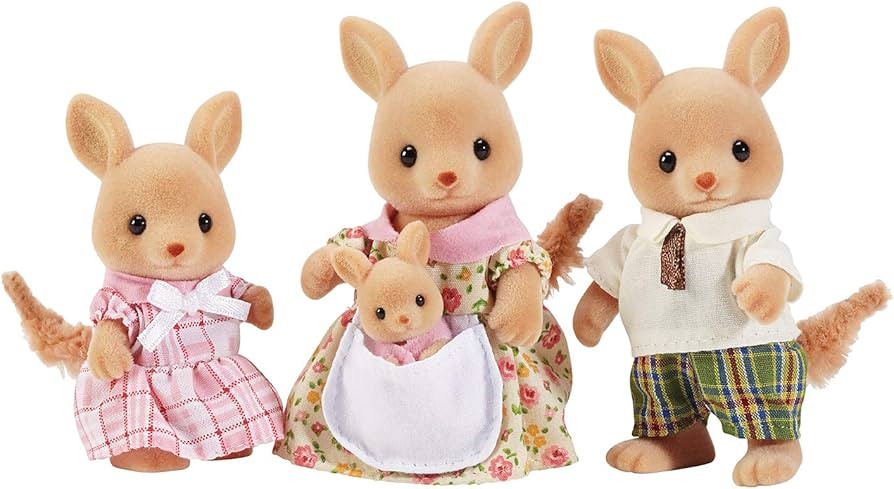 Calico Critters, Hopper Kangaroo Family, Dolls, Dollhouse Figures, Collectible Toys | Amazon (US)