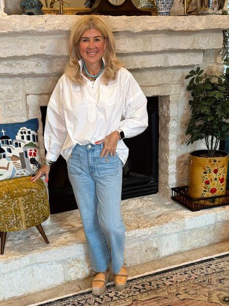 This is such a great classic summer look! These jeans and blouse are a must! 

Small blouse- jeans are 6/28

#LTKOver40 #LTKStyleTip