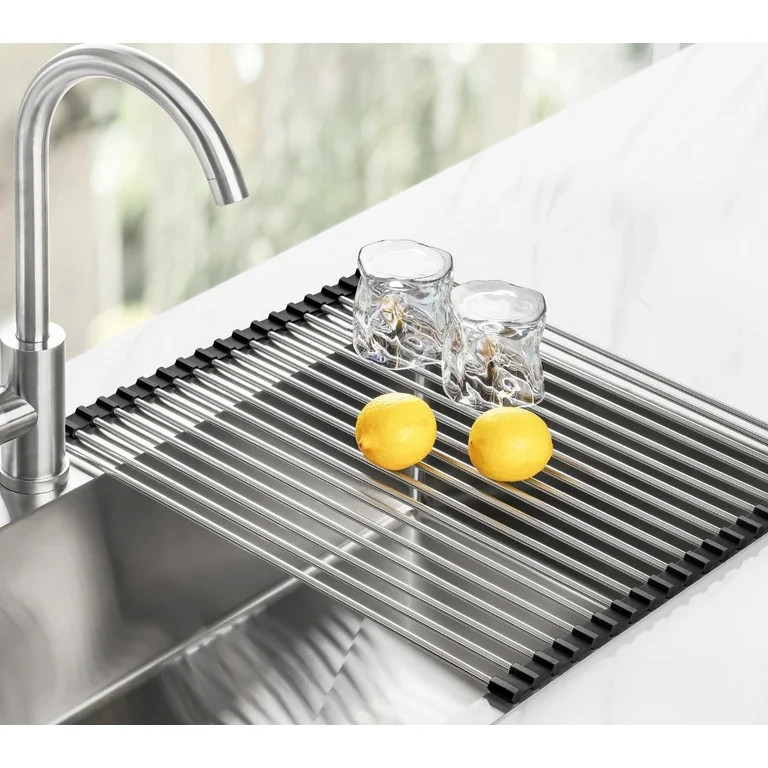 Tomorotec 21" x 15.5" Roll Up Dish Drying Rack Over Sink Drying Rack Sink Cover Kitchen Sink Acce... | Walmart (US)