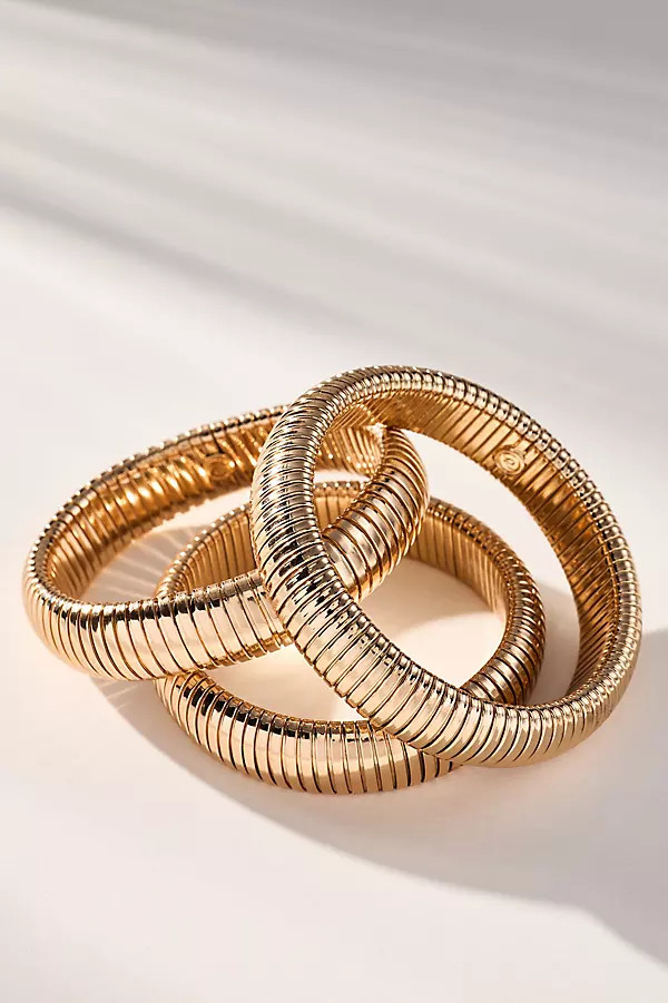 Flex Snake Chain Stretch Bracelets, Set of 3 | Anthropologie (US)