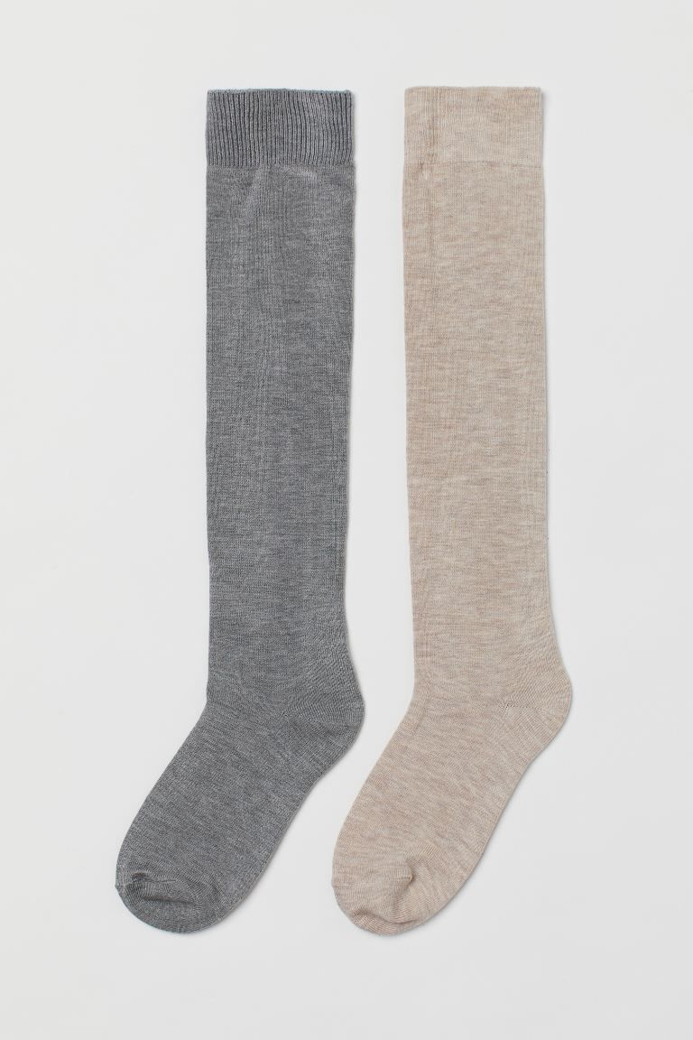 2-pack knee socks | H&M (UK, MY, IN, SG, PH, TW, HK)