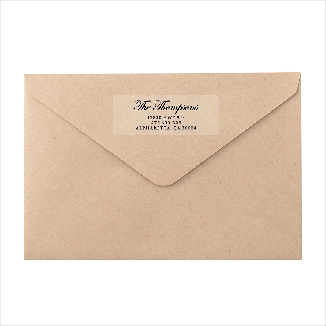 CLEAR Address Labels Mailing Stickers, Frosted Transparent Custom Printed Return Address Label Sh... | Etsy (US)