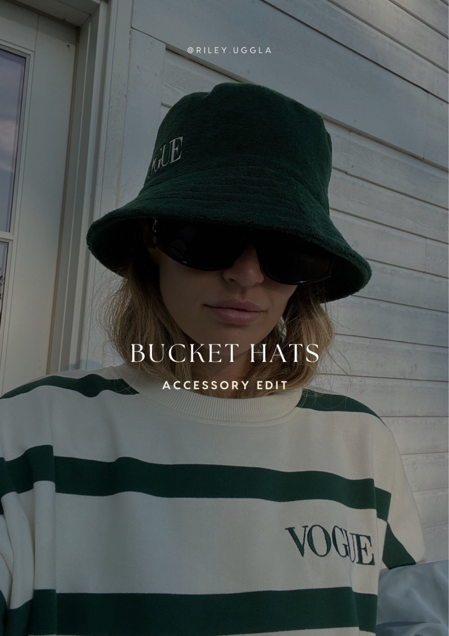 Come rain or shine, the Brit pop 90’s throw back - the bucket hat has you covered, literally! From canvas to crochet and even a touch of terry towelling - here’s my mid-summer edit. 

Side note - Just discovered the VOGUE online shop and as you can see I’m a little bit obsessed. Is double Voguing a thing? 

#RILEYUGGA

Buckethat, summerhat, terrytowling, forrestgreen, stripes, stripesweater, stripedsweatshirt, stripyjumper, vogue, vogueshop , vogueonlineshop