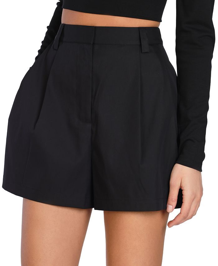 Bar III Nicole Williams English Pleated Shorts, Created for Macy's & Reviews - Shorts - Women - M... | Macys (US)