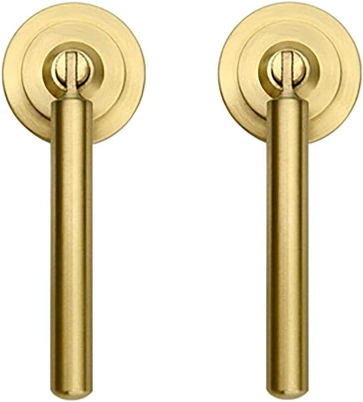 Tiazza 2Pcs Brushed Brass Drawer Pulls Mid-Century Modern Style Cabinet Hardware Kitchen Knobs Dr... | Amazon (US)