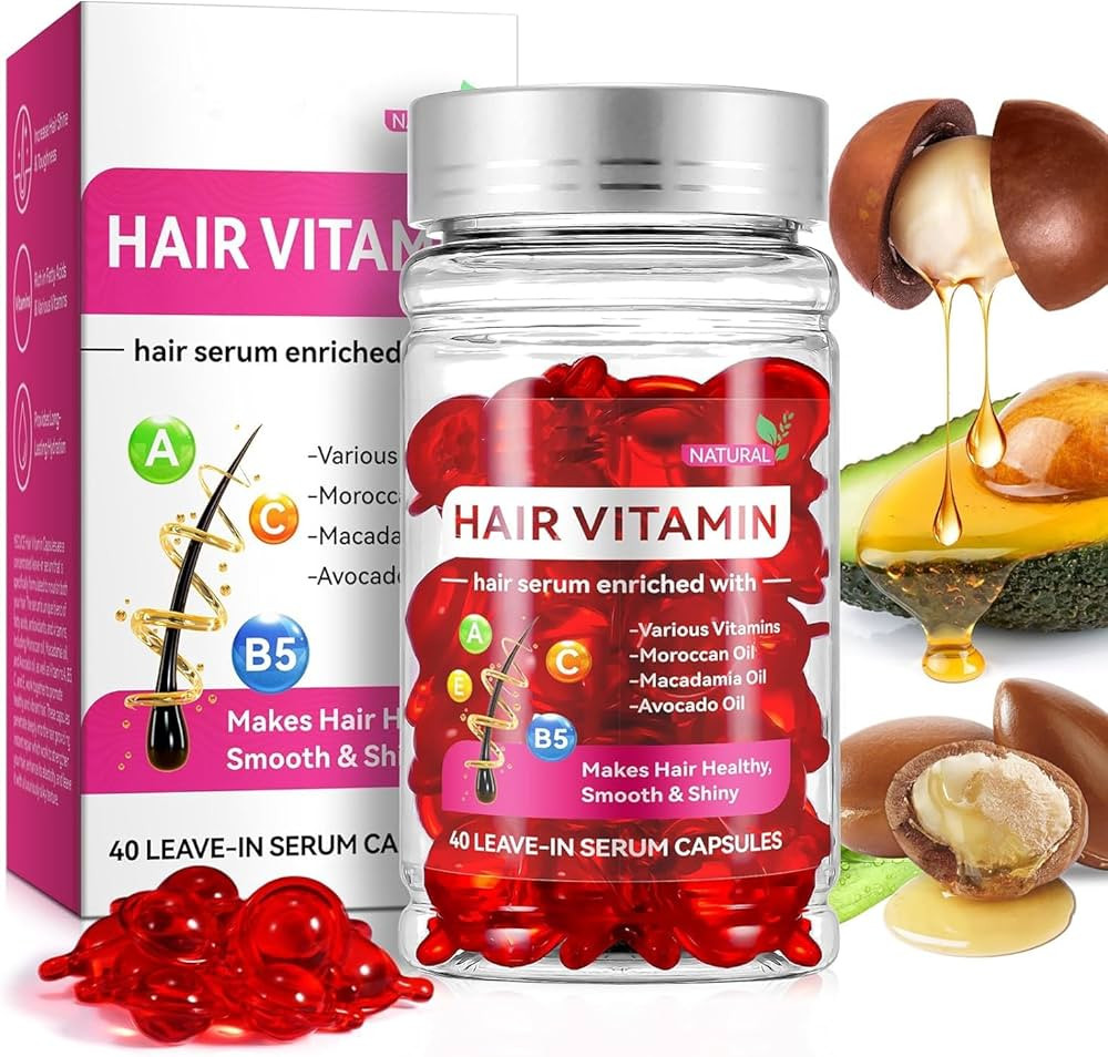 40 Pcs Hair Vitamin Serum Oil Capsule, Hair Treatment Serum with Vitamins A C E Pro B5, Enriched ... | Amazon (US)