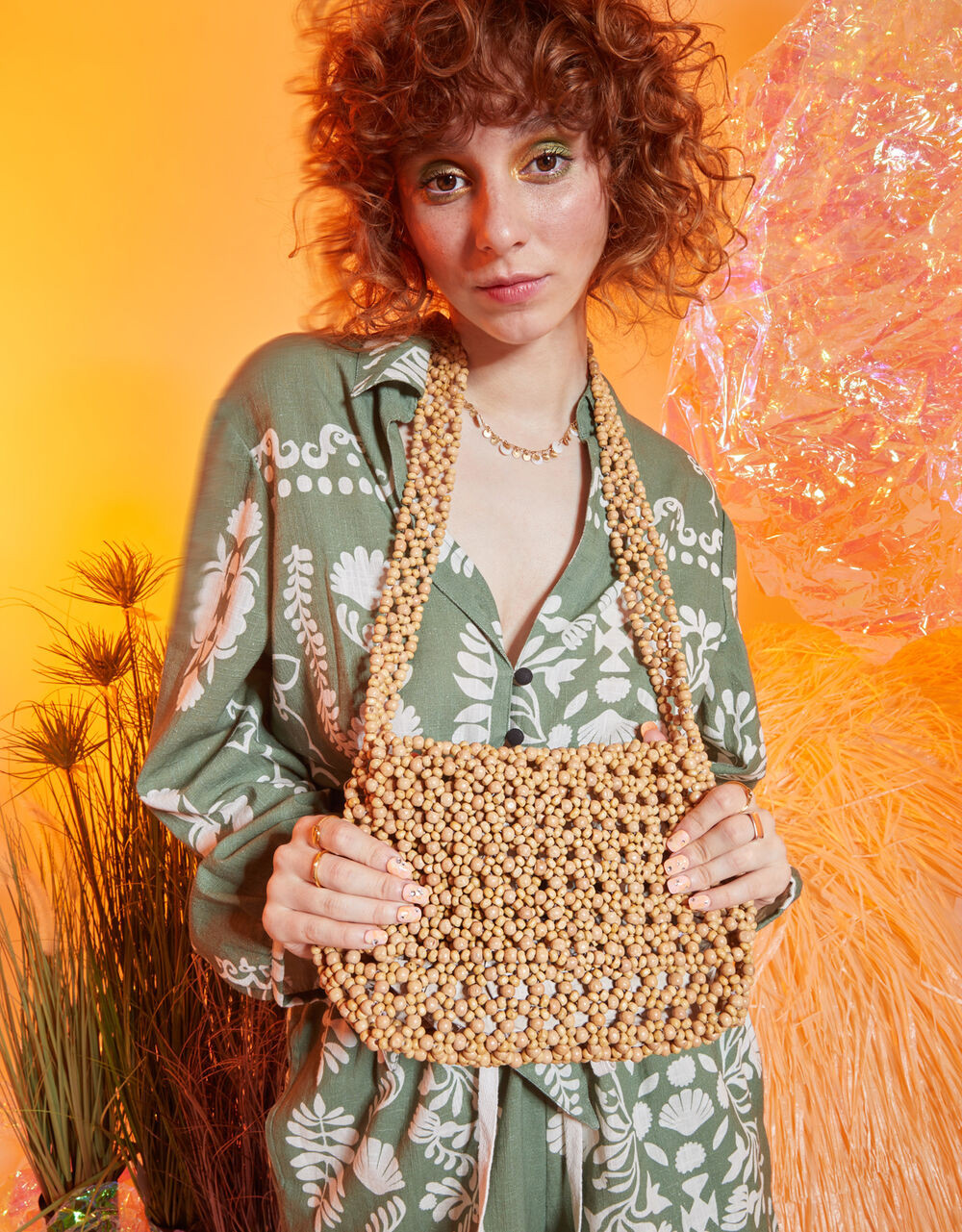Wooden Beaded Shoulder Bag | Accessorize (Global)