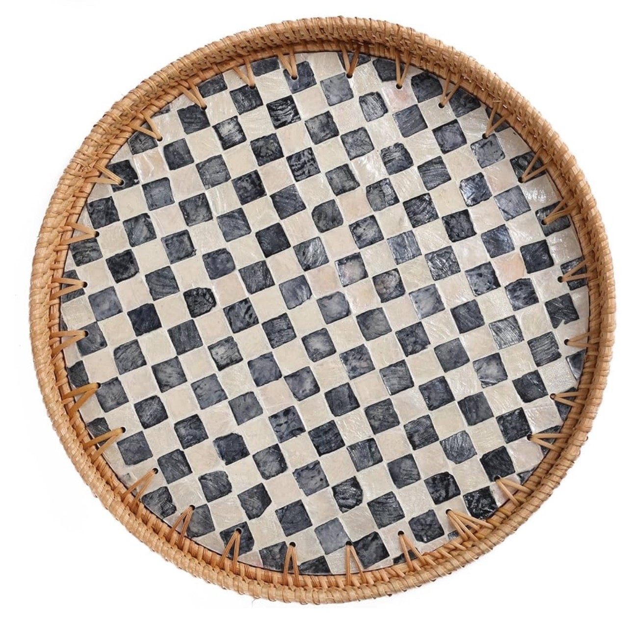 6% off 🎉

Round Rattan Tray with Mother of Pearl Inlay, Rattan Serving Tray for Coffee, Bread, Fruits, Decorative Wicker Tray for Table Decor, Home Decor, Kitchen Island Decor(Black Checkerboard, 11.8")

#LTKHome #LTKSaleAlert
