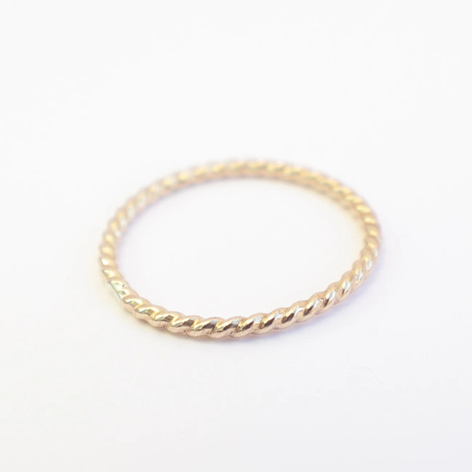 Twisted Gold Band - 14K Braided Gold | Etsy (US)