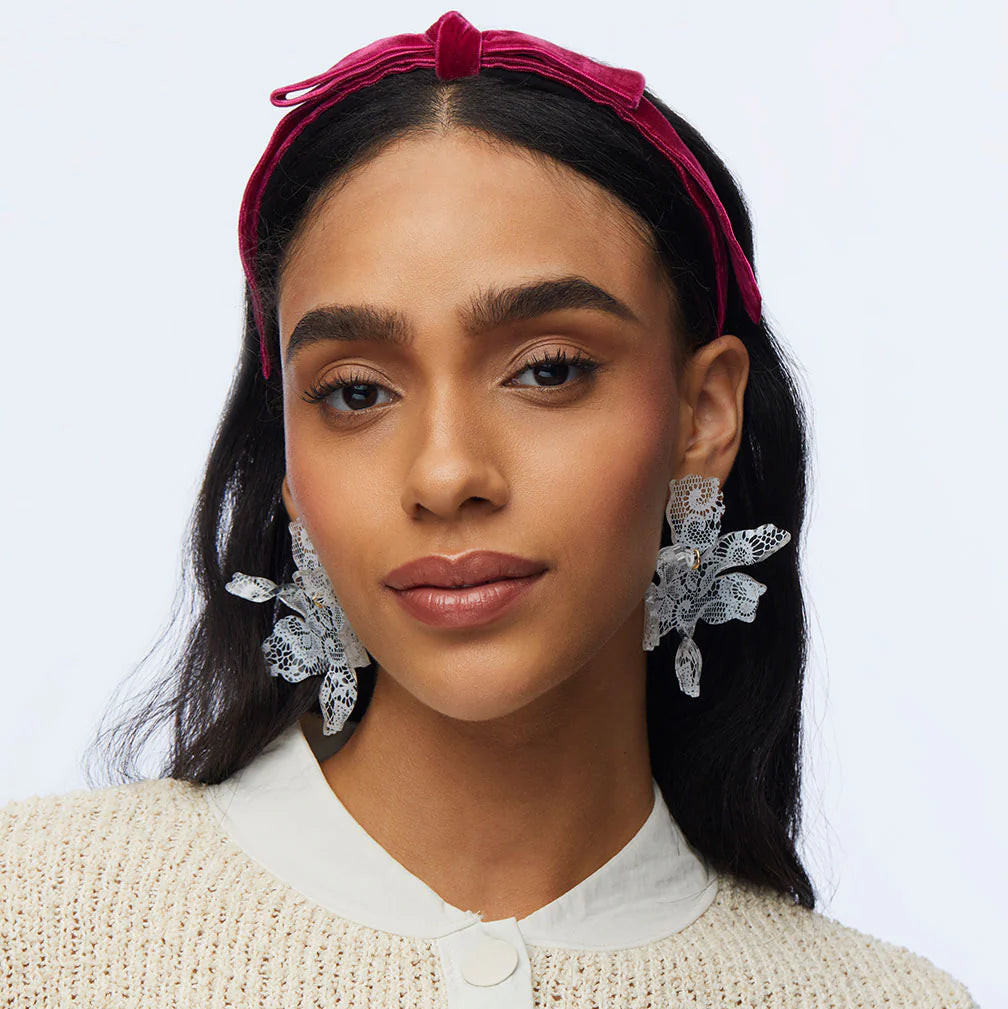 Lele Sadoughi Rasberry Bardot Slim Ribbon Headband | House of 29