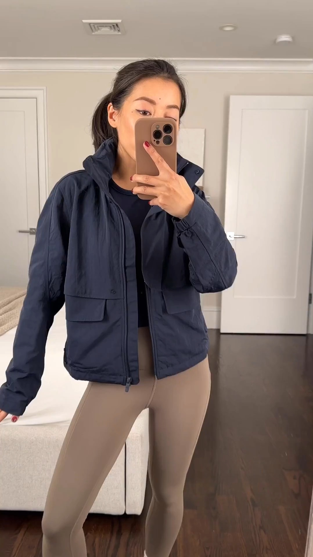 Best active jacket + lululemon petite friendly favorites. I’m usually a size xxs / 00 in other brands and always take a size 2 in lululemon 

• Always Effortless jacket size 2. My favorite water resistant athleisure / workout jacket with a hood that stows away into a snap compartment at the collar! Zipper pockets on the outside and large pockets inside. 

• All it Takes Ribbed Nulu Long Sleeve Shirt size 2. Slightly cropped, fitted. 

• Wunder Train High Rise leggings with pockets 23” in size 2 - 23” is sold out in this color, but petites can do 25” (linked) and get them hemmed for free in store if needed. These have compression, generous pockets and 3 length options I’m a little under 5 feet tall and the 23” inseam length stretches when you put it on and hits above my ankle. 

• Everywhere belt bag in navy 

• New Balance 530s - I’m wearing kids 3.5 which fits like an adults 5 to 5.5. This style runs TTs to half size big. Comfy and this is a shoe I wear from travel to weekend casual to the gym. My exact color is linked, summer fog with nimbus cloud and navy

Gifts for her, holiday gifts, petite friendly athelisure 

#LTKHoliday #LTKFitness #LTKGiftGuide