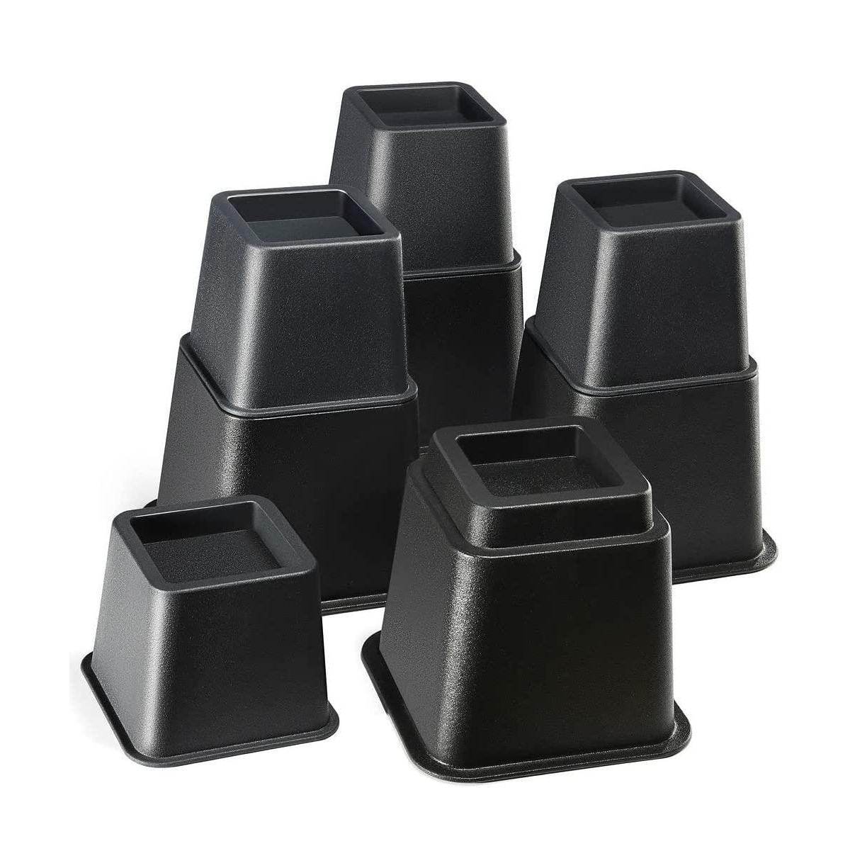 Adjustable Stackable Bed Frame Risers for Elevation & Under-Bed Storage - Heavy-Duty Furniture Riser for Table, Couch, Desk, and Chair - Set of 4 Larg | Macy's