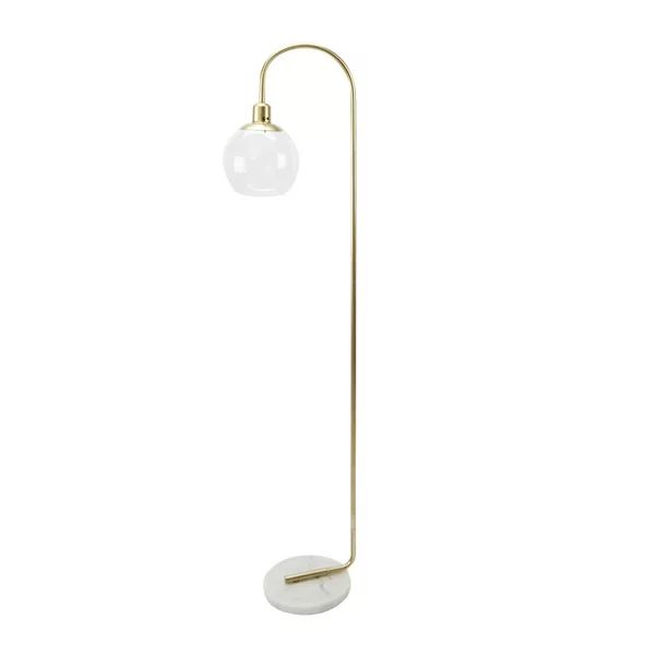 Better Homes & Garden Floor Lamp in Brushed Brass Color Made of Glass, Metal and Marble Material ... | Walmart (US)
