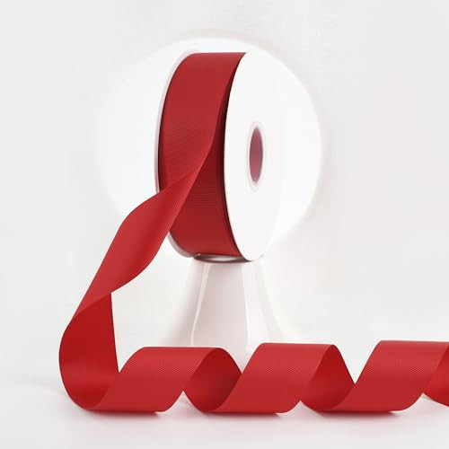 MEEDEE Red Grosgrain Ribbon - 1-1/2 Inch Thick Hair Ribbon, 50 Yards Per Roll for Crafts, Sewing, Scrapbooking | Amazon (US)