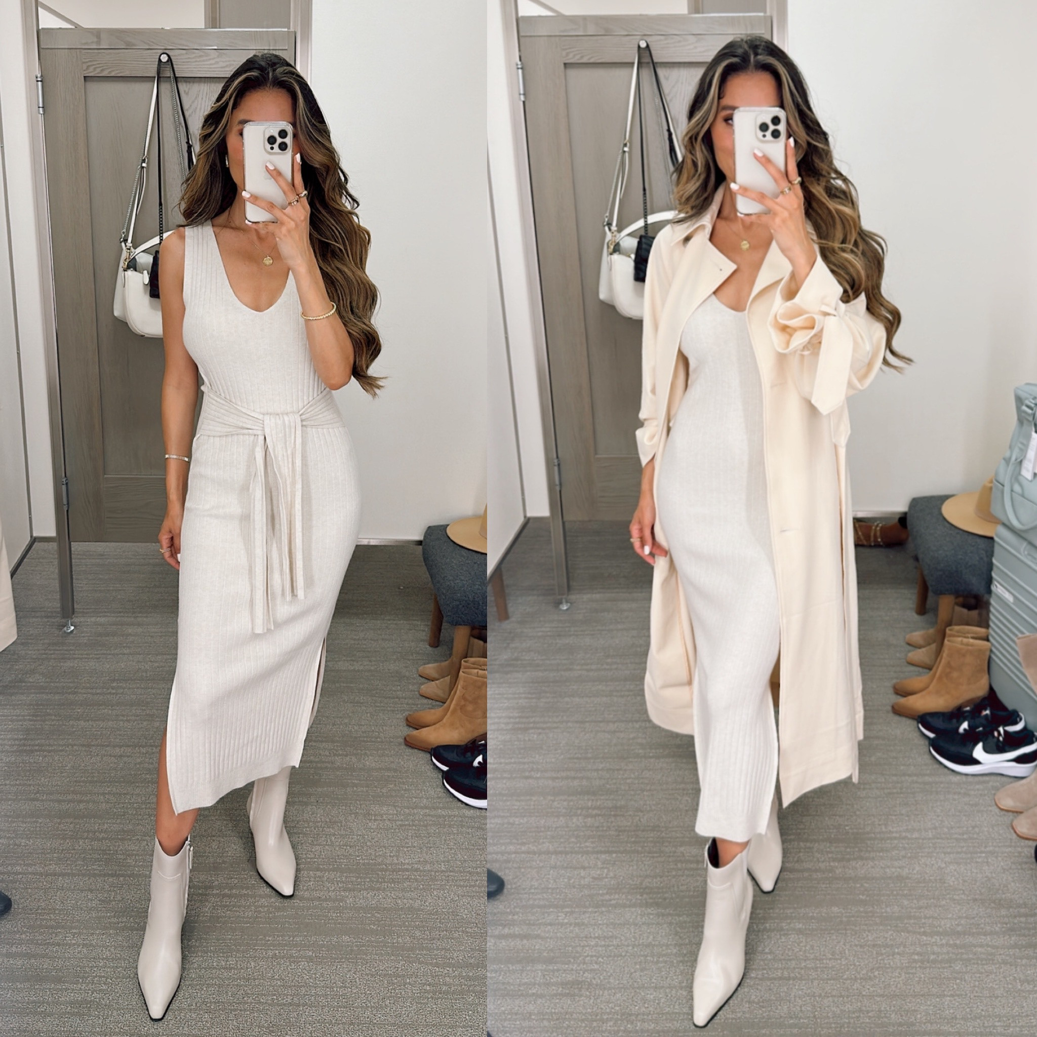 Hi girly! Wearing size XXS in the dress and a 0/2 in the coat! Boots are size 8!

Nsale fashion finds! Click below to shop! Follow me @interiordesignerella for more exclusive posts & sales!!! So glad you’re here! Xo!!!❤️🥰👯‍♀️🌟 #liketkit @shop.ltk

#LTKxNSale #LTKxPrimeDay