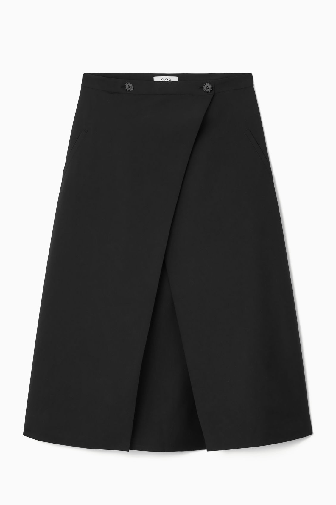 TAILORED WOOL MIDI WRAP SKIRT | COS UK