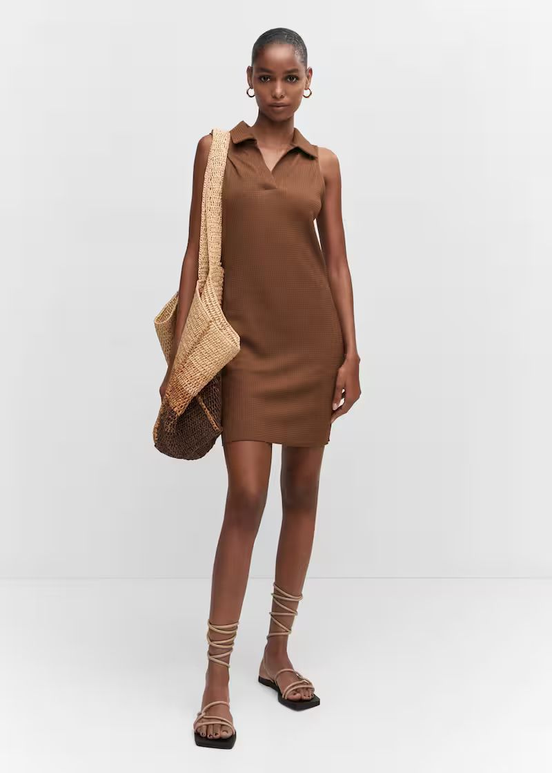 Polo neck dress -  Women | Mango USA | MANGO (US)