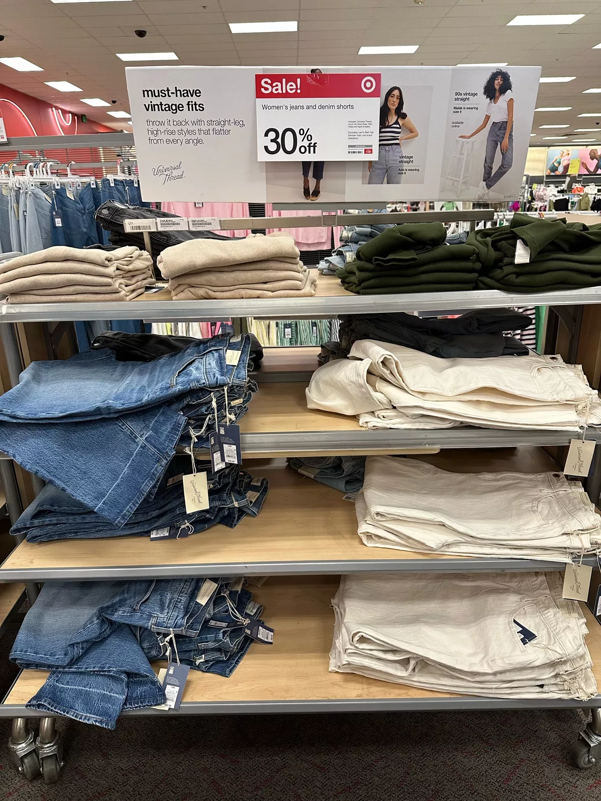 Clearance and Sale Section of Womens Clothing for Sale at a Target