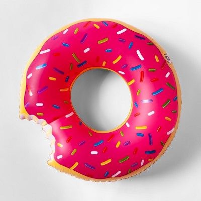 Strawberry Frosted Donut Pool Float Pink - Sun Squad™ | Target