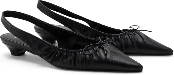 Slingback Pointed Toe Kitte Heel Pump (Women) | Nordstrom