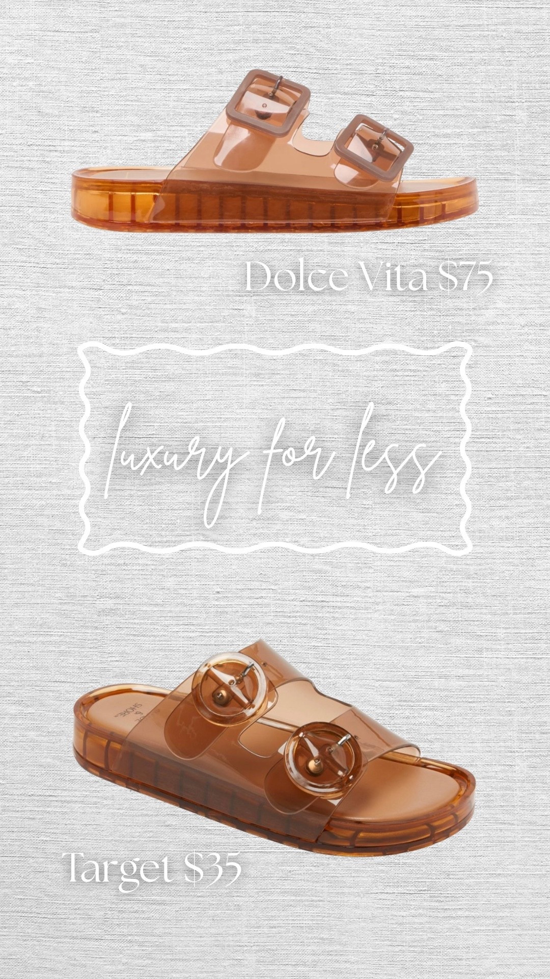 Obsessed is an understatement 😍 These jelly sandals are giving Dolce vibes for a fraction of the price. Comfortable, cute, and under $40—yes please.

Amie Pagan, jelly sandals, Target style, luxe for less 

#LTKootd