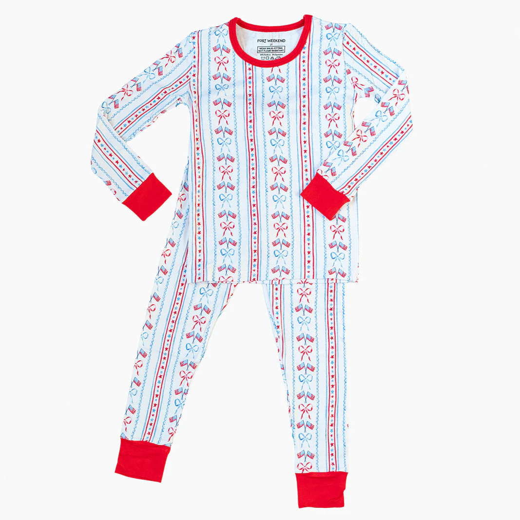 The Americana Bamboo Two-Piece Pajama Set | Fort Weekend