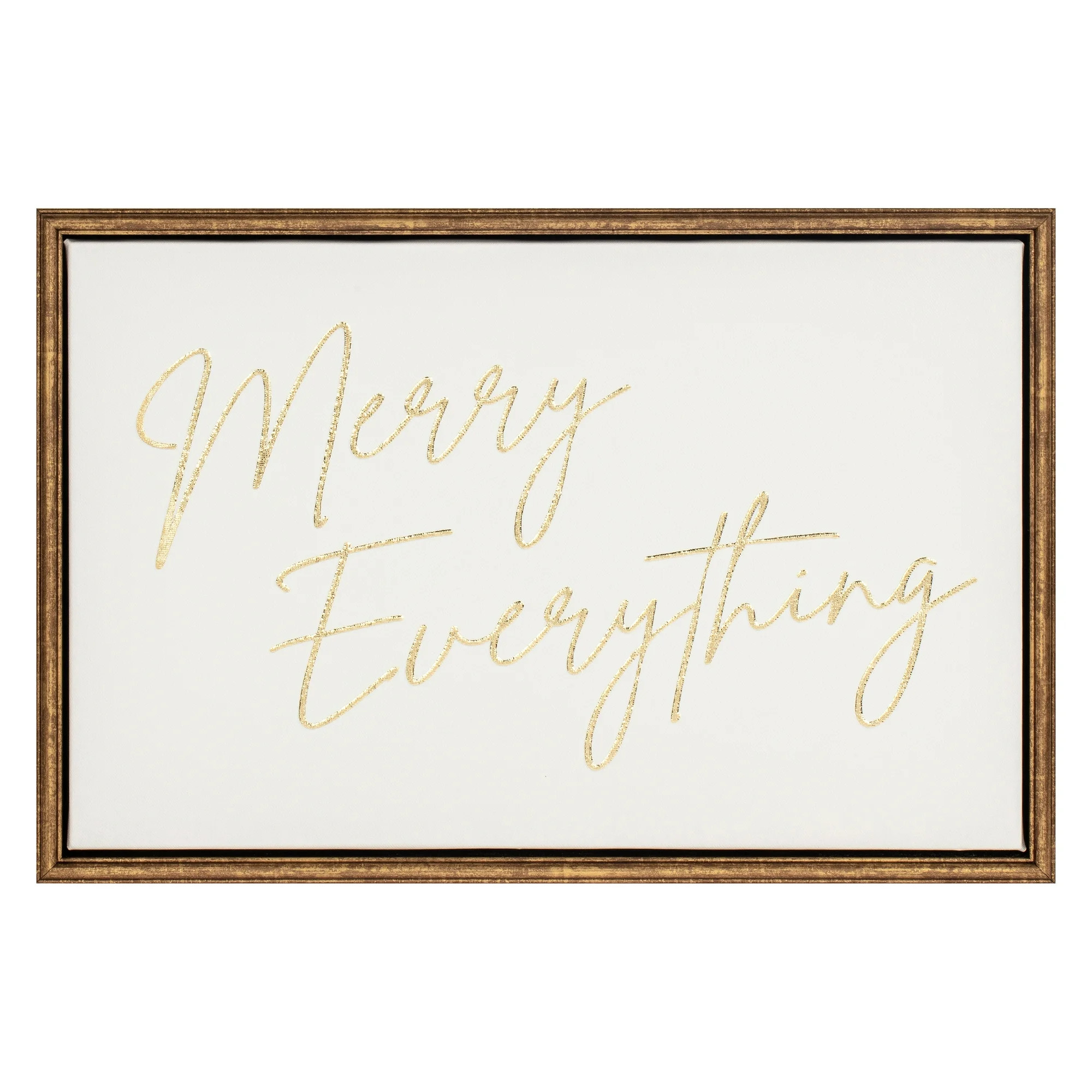 My Texas House Merry Everything Framed 3-D Foam Foil Emb Canvas Print (No ratings yet)  Free 90-d... | Walmart (US)