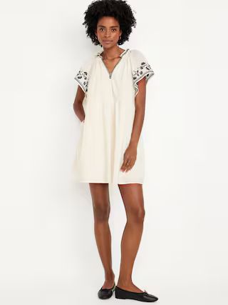 Embroidered Mini Swing Dress | Old Navy (US)