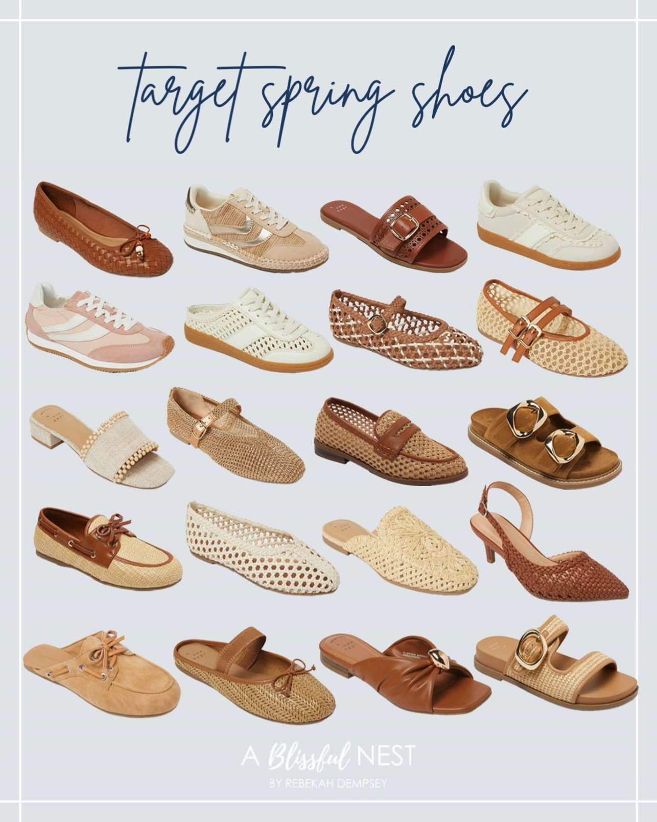 Easy, comfortable shoes from Target you will wear all season. Shop the look.

Axel sneakers, Spencer sneakers, brown Tamar sandals, Merritt flats, Ida flats, Ryker flats, Holden flats, Lina sneakers, Cove flats, Miriam Louis heels, Midge flats, Ashton sandals, Henrietta shoes, Greta open shoes, white Gia flats, Gia flats, Lottie sandals, beige Meg sandals 

 #LTKootd #LTKSeasonal