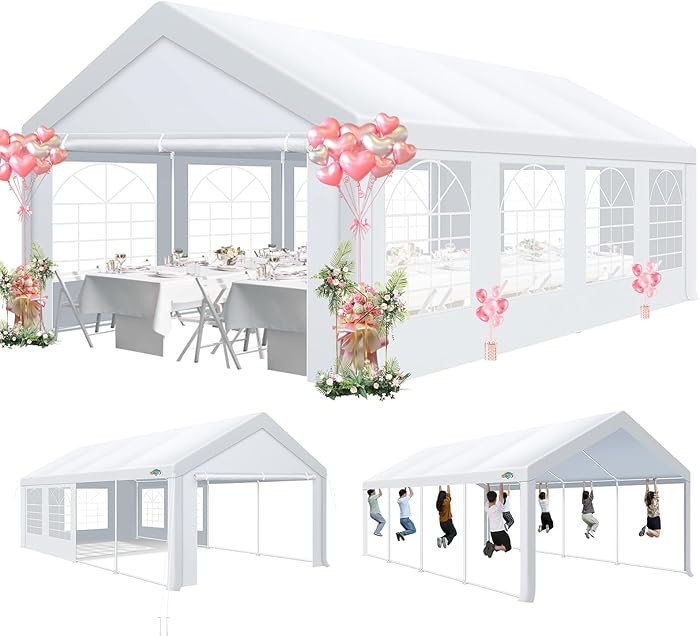 COBIZI 13x26 Party Tent Heavy Duty, Large Outdoor Wedding Tents for Parties with 8 Sidewalls & Bu... | Amazon (US)