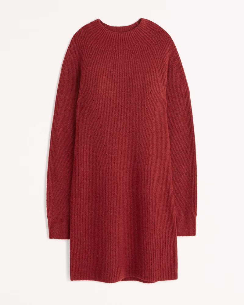 Long-Sleeve Mockneck Mini Sweater Dress | Abercrombie & Fitch (US)