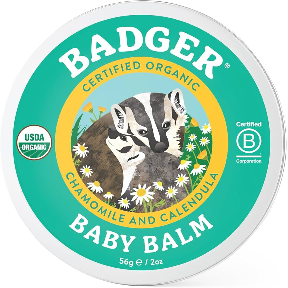 Badger Baby Balm w Chamomile Calendula, All Organic Baby Moisturizer for Cradle Cap Diaper Rash, ... | Amazon (US)