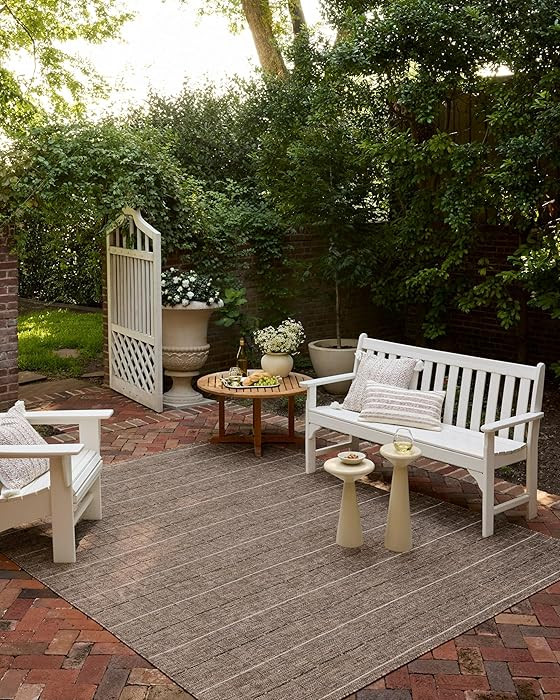 Loloi Birch Collection BIR-02 Natural/Bark 7'-10" x 10', .25" Pile Height, Area Rug, Indoor/Outdo... | Amazon (US)