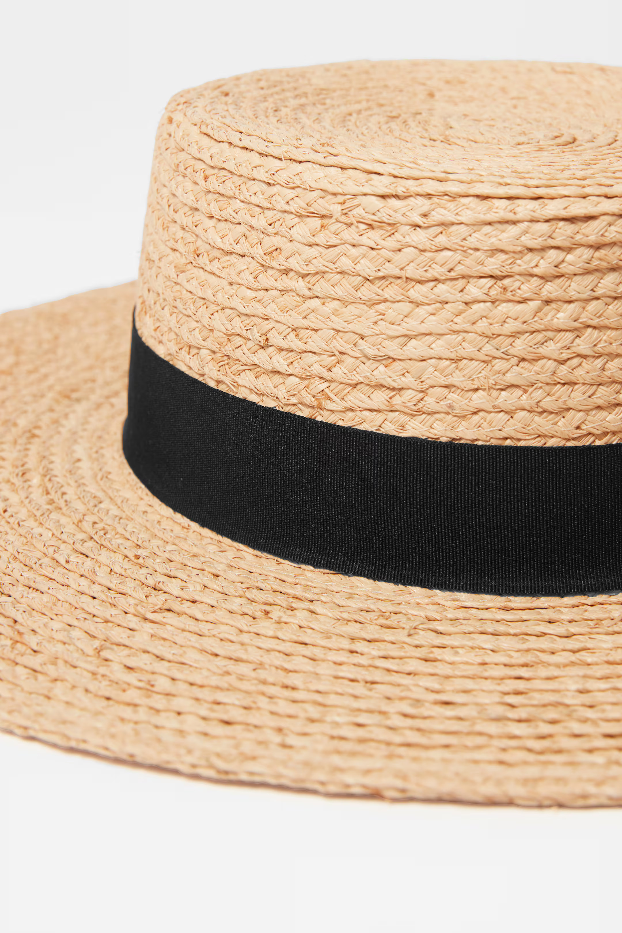 Grosgrain-Trimmed Raffia Hat | H&M (UK, MY, IN, SG, PH, TW, HK)