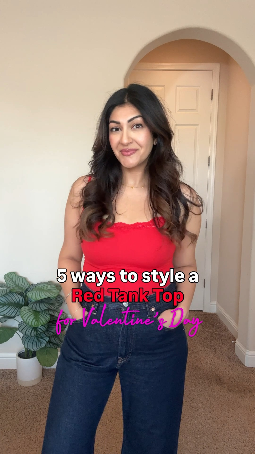 Galentine’s, I’m sharing five ways to style this gorgeous red lace bodysuit! 
Ways to wear:
- with dark denim
- with a leather jacket
- with a lace top on top
- with a cardigan
- with satin skirt

Perfect for wearing to:
- the office
- date night
- brunch
- running errands

#valentinesdayoutfit #valentines #lacetop #workoutfit

#LTKValentine #LTKWorkwear #LTKgrwm