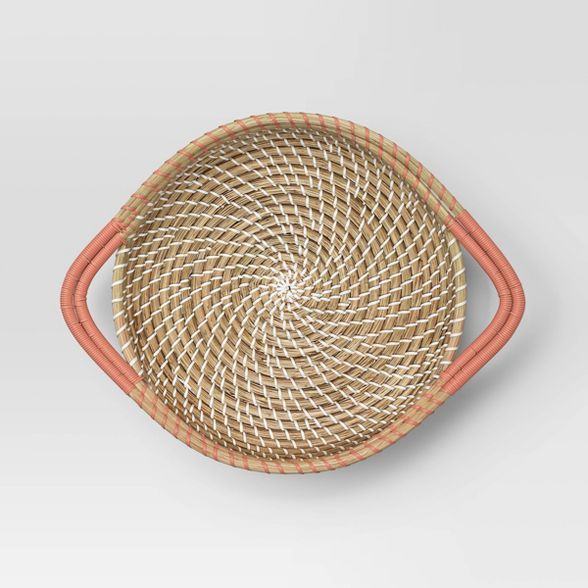 22" x 2" Round Woven Seagrass Tray with Handle - Opalhouse™ | Target