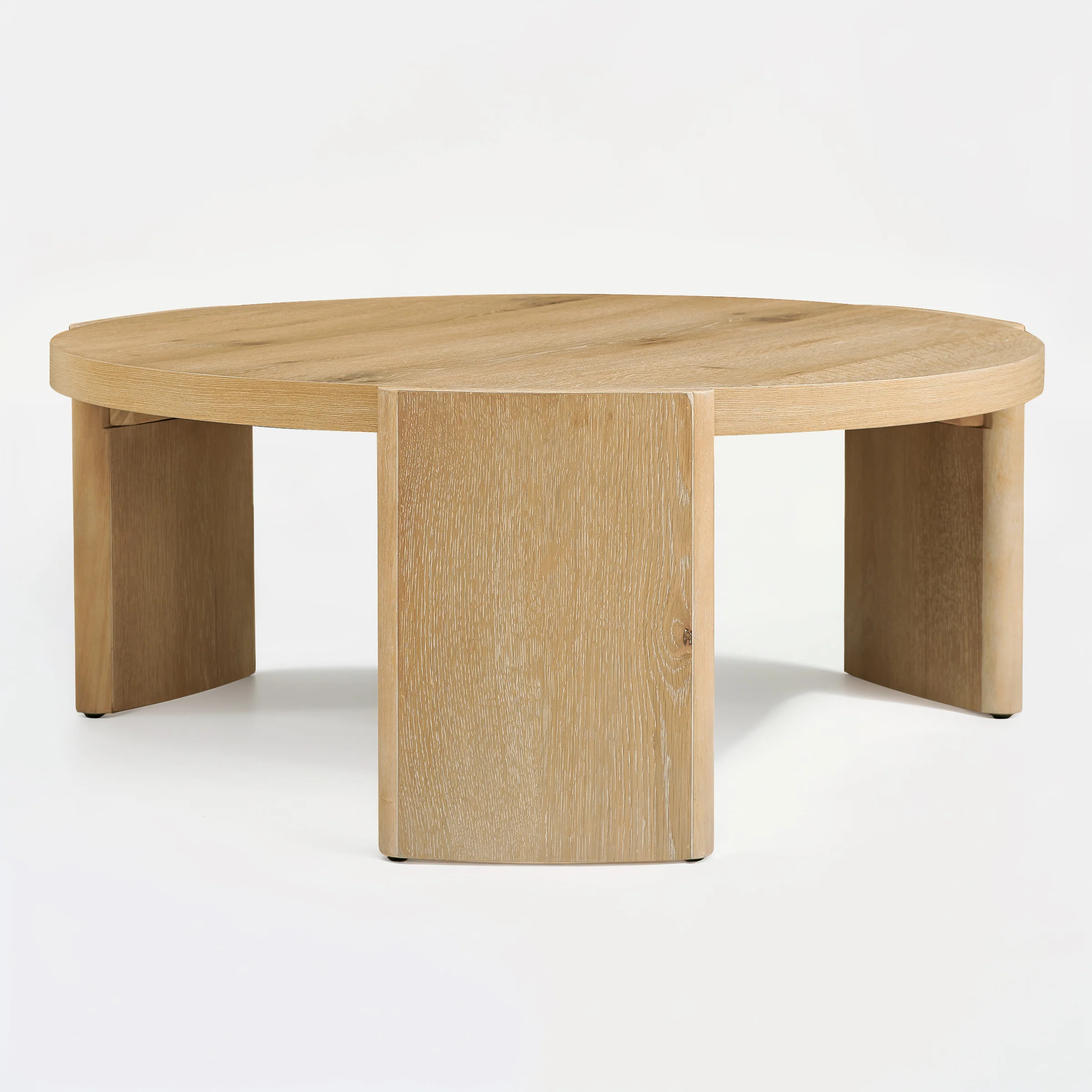 Latitude Run® Modern Round Side Coffee Table, Solid Wood Sofa Table for Living Spaces & Bedroom ... | Wayfair North America