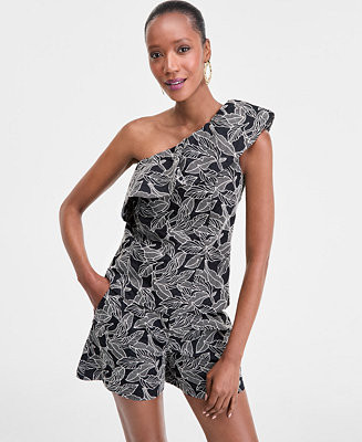 I.N.C. International Concepts Women's Embroidered One-Shoulder Top, Exclusively at Macy's - Macy'... | Macy's