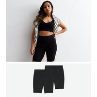 Petite 2 Pack Black Cycling Shorts New Look | New Look (UK)