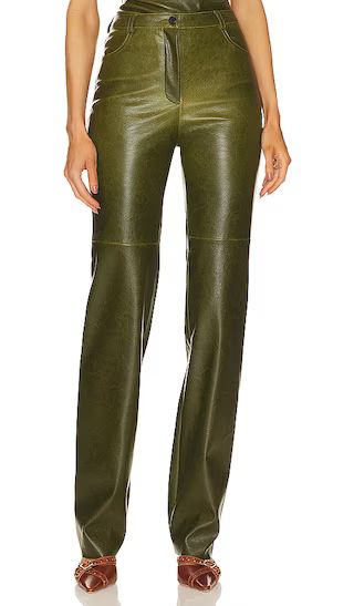 Killa Faux Leather Trousers in Peridot | Revolve Clothing (Global)