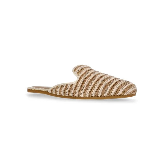 Time and Tru Women's Whipstitch Raffia Mules - Walmart.com | Walmart (US)