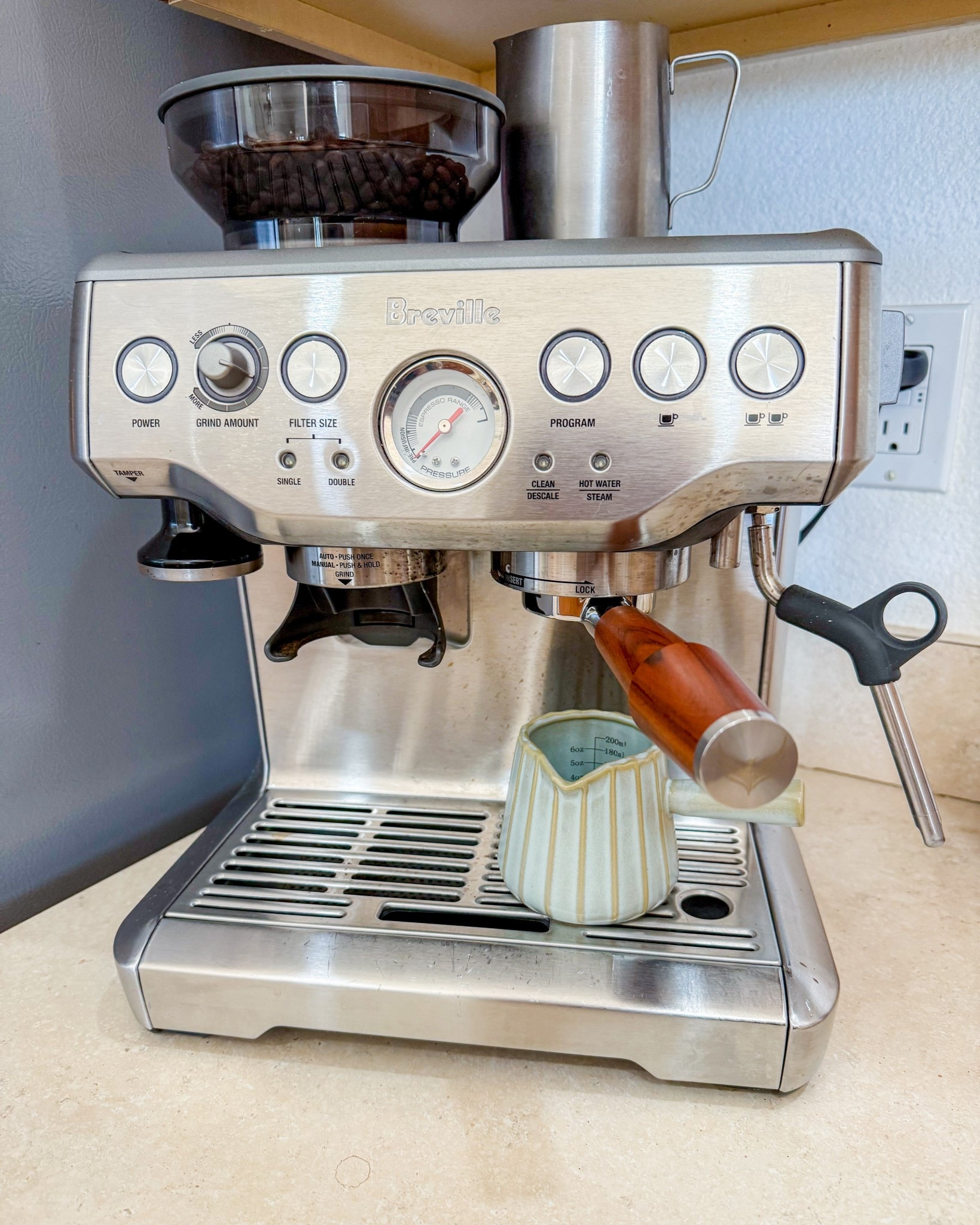 Breville espresso machine and new espresso mug! 

#LTKHome #LTKmorningroutine #LTKfoodie
