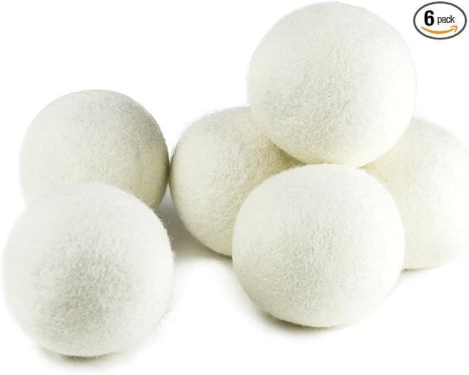 (Upgraded) SnugPad XL Size Wool Dryer Balls Natural Fabric Softener & 100% Organic Premium New Ze... | Amazon (US)