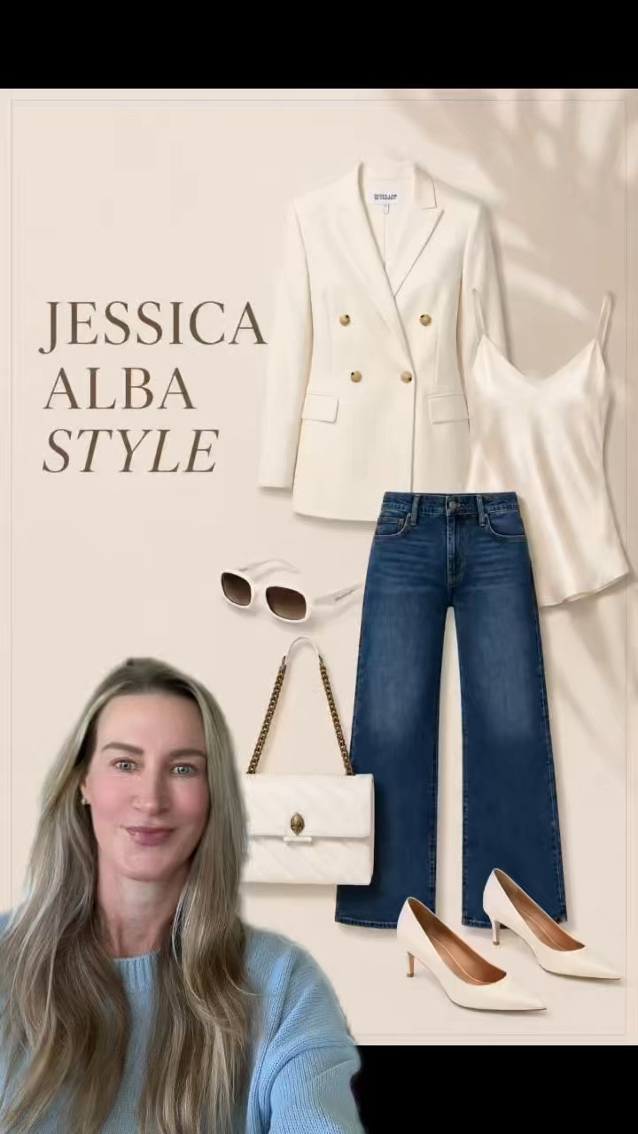 Everyone is asking about Jessica Alba’s chic denim and blazer outfit and it’s the perfect example of why great style is all about timeless pieces, not trends.

What makes this look so good? The proportions. A structured ivory blazer adds polish, a satin camisole softens the look, straight leg denim creates a clean silhouette, and classic white pumps instantly elevate the entire outfit. Every piece works together, but each one is also a wardrobe staple you’ll reach for again and again.

The best part? You don’t need the designer price tag to capture the same effortless, quiet luxury aesthetic. I found affordable alternatives at @NordstromRack that deliver the same polished feel for a fraction of the cost.

These are the kinds of pieces that make getting dressed easier because they work season after season, year after year.

Comment SHOP and I’ll show you how to get the look.

@shop.ltk  #liketkit

#NordstromRackPartner #RackScore