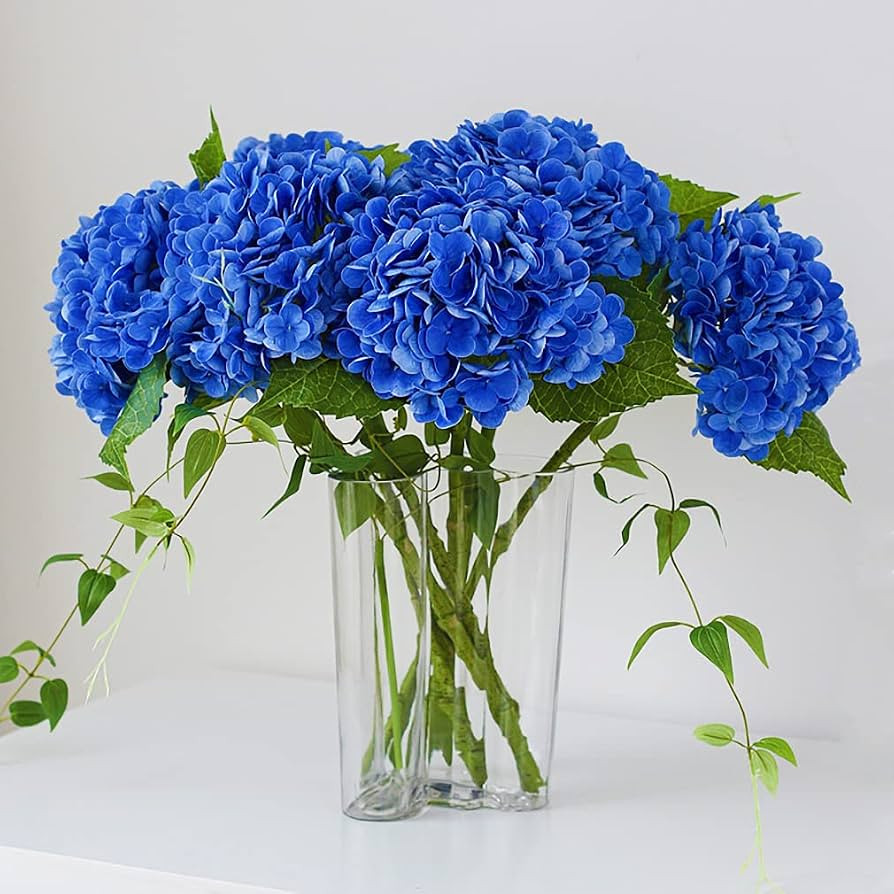 3PCS 22 inch Realistic Artificial Hydrangea Large Real Touch Flowers Artificial Flowers Dry Flowe... | Amazon (US)