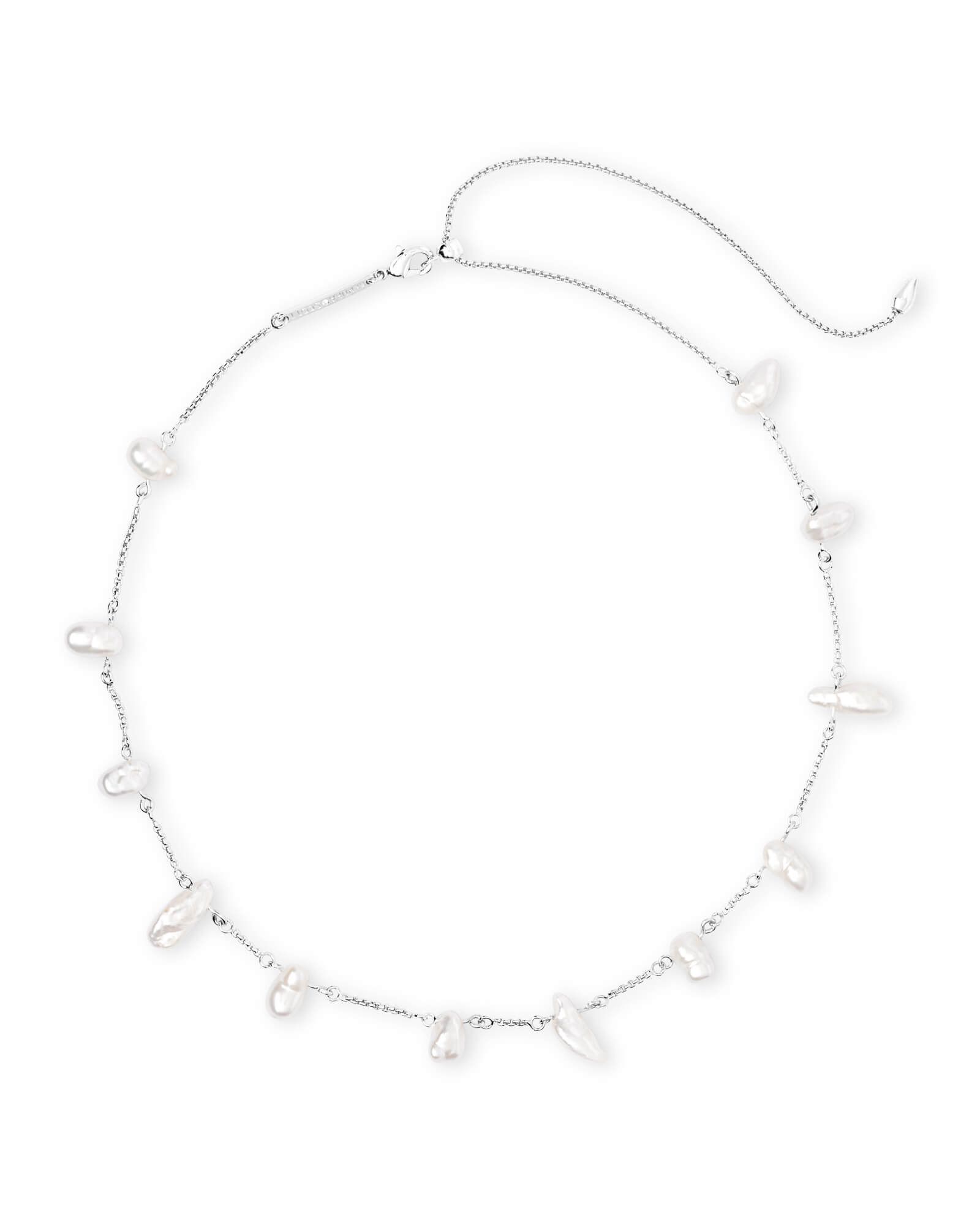 Krissa Bright Silver Choker Necklace in Pearl | Kendra Scott | Kendra Scott