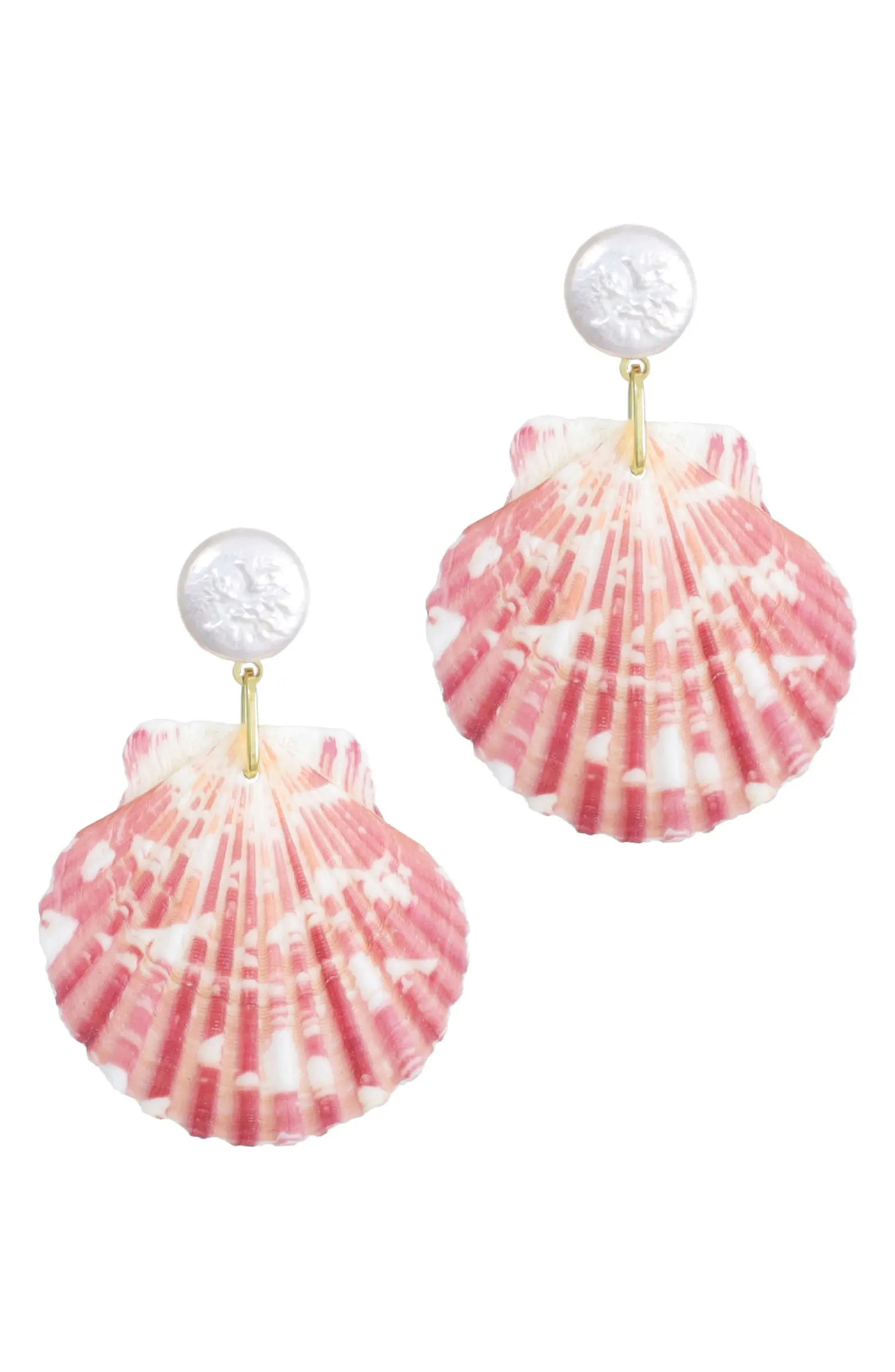 Faux Pearl Shell Drop Earrings | Nordstrom Rack